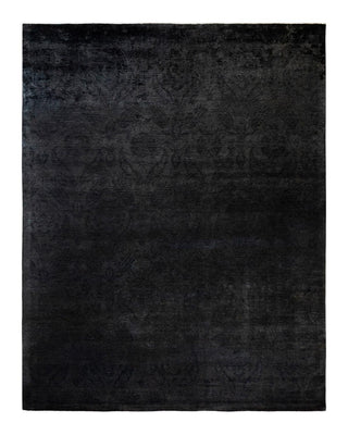 Vibrance, One-of-a-Kind Hand-Knotted Area Rug - Black, 8' 4" x 10' 5" - Solo Rugs