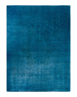 Vibrance, One-of-a-Kind Hand-Knotted Area Rug - Blue, 10' 1" x 13' 10" - Solo Rugs
