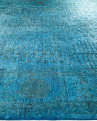 Vibrance, One-of-a-Kind Hand-Knotted Area Rug - Blue, 12' 0" x 17' 9" - Solo Rugs