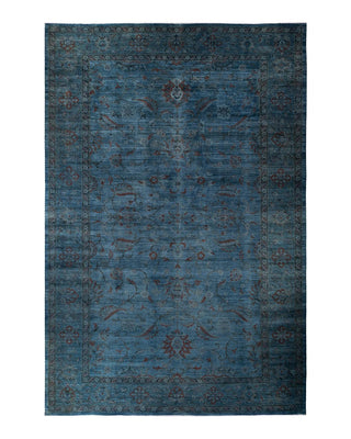 Vibrance, One-of-a-Kind Hand-Knotted Area Rug - Blue, 12' 1" x 17' 10" - Solo Rugs