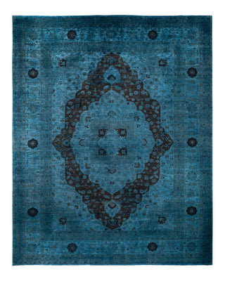 Vibrance, One-of-a-Kind Hand-Knotted Area Rug - Blue, 12' 4" x 15' 4" - Solo Rugs