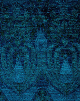 Vibrance, One-of-a-Kind Hand-Knotted Area Rug - Blue, 8' 0" x 12' 4" - Solo Rugs