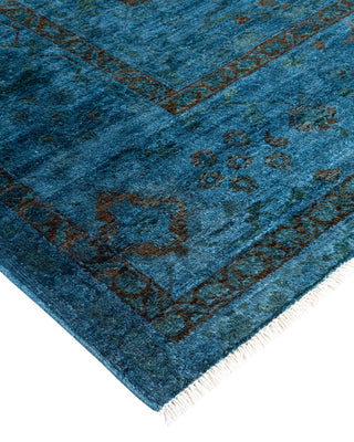 Vibrance, One-of-a-Kind Hand-Knotted Area Rug - Blue, 9' 1" x 11' 6" - Solo Rugs