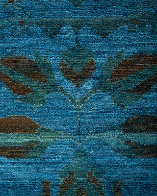 Vibrance, One-of-a-Kind Hand-Knotted Area Rug - Blue, 9' 1" x 11' 6" - Solo Rugs