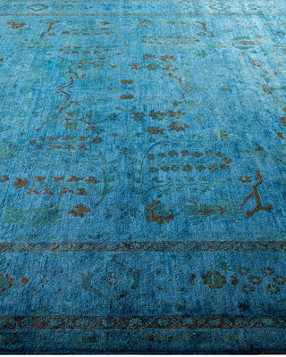 Vibrance, One-of-a-Kind Hand-Knotted Area Rug - Blue, 9' 1" x 11' 6" - Solo Rugs