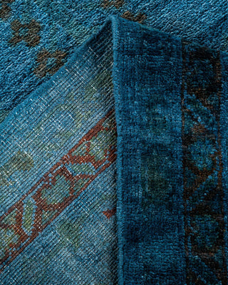 Vibrance, One-of-a-Kind Hand-Knotted Area Rug - Blue, 9' 1" x 11' 6" - Solo Rugs
