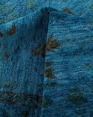 Vibrance, One-of-a-Kind Hand-Knotted Area Rug - Blue, 9' 1" x 11' 6" - Solo Rugs