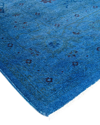 Vibrance, One-of-a-Kind Hand-Knotted Area Rug - Blue, 9' 1" x 12' 1" - Solo Rugs