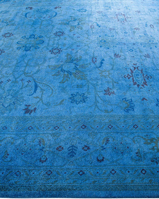 Vibrance, One-of-a-Kind Hand-Knotted Area Rug - Blue, 9' 1" x 12' 1" - Solo Rugs