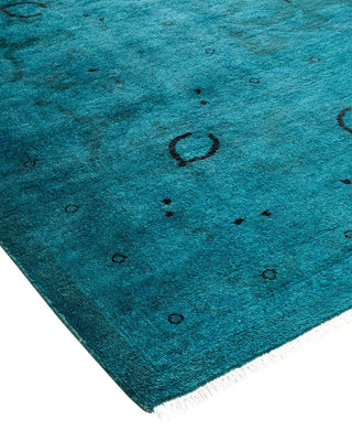 Vibrance, One-of-a-Kind Hand-Knotted Area Rug - Blue, 9' 2" x 11' 10" - Solo Rugs