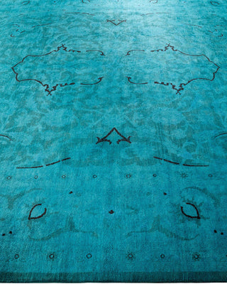 Vibrance, One-of-a-Kind Hand-Knotted Area Rug - Blue, 9' 2" x 11' 10" - Solo Rugs