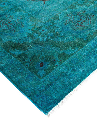 Vibrance, One-of-a-Kind Hand-Knotted Area Rug - Blue, 9' 2" x 12' 9" - Solo Rugs