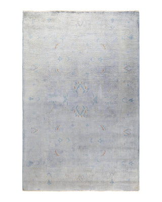 Vibrance, One-of-a-Kind Hand-Knotted Area Rug - Gray, 5' 1" x 7' 9" - Solo Rugs