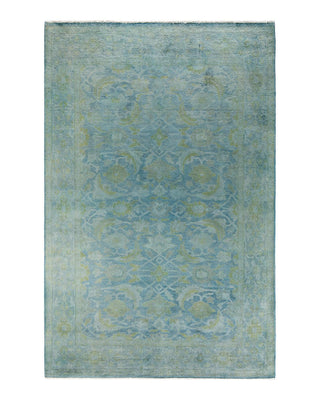 Vibrance, One-of-a-Kind Hand-Knotted Area Rug - Gray, 6' 2" x 9' 5" - Solo Rugs
