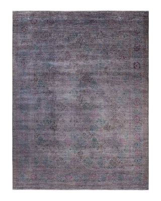 Vibrance, One-of-a-Kind Hand-Knotted Area Rug - Gray, 9' 1" x 11' 9" - Solo Rugs