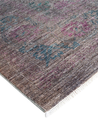 Vibrance, One-of-a-Kind Hand-Knotted Area Rug - Gray, 9' 1" x 11' 9" - Solo Rugs