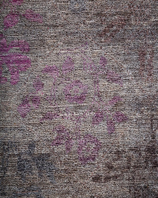 Vibrance, One-of-a-Kind Hand-Knotted Area Rug - Gray, 9' 1" x 11' 9" - Solo Rugs