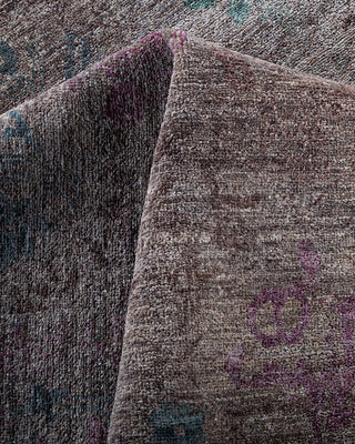 Vibrance, One-of-a-Kind Hand-Knotted Area Rug - Gray, 9' 1" x 11' 9" - Solo Rugs