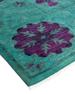 Vibrance, One-of-a-Kind Hand-Knotted Area Rug - Green, 9' 2" x 12' 1" - Solo Rugs