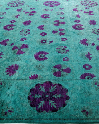 Vibrance, One-of-a-Kind Hand-Knotted Area Rug - Green, 9' 2" x 12' 1" - Solo Rugs