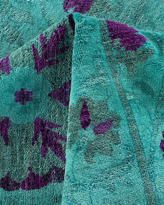 Vibrance, One-of-a-Kind Hand-Knotted Area Rug - Green, 9' 2" x 12' 1" - Solo Rugs