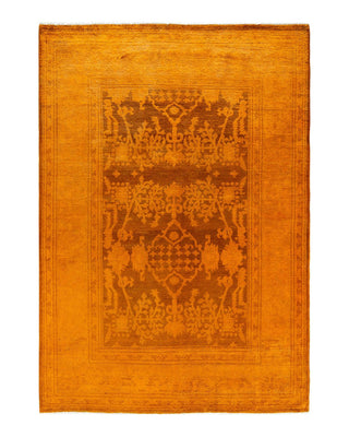 Vibrance, One-of-a-Kind Hand-Knotted Area Rug - Orange, 5' 3" x 7' 6" - Solo Rugs