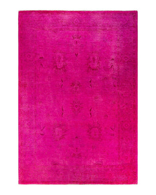 Vibrance, One-of-a-Kind Hand-Knotted Area Rug - Pink, 6' 1" x 8' 10" - Solo Rugs