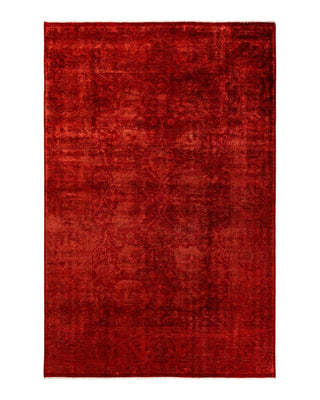 Vibrance, One-of-a-Kind Hand-Knotted Area Rug - Pink, 6' 1" x 9' 2" - Solo Rugs