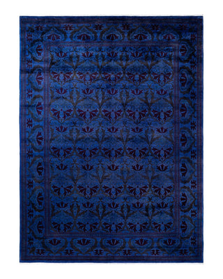 Vibrance, One-of-a-Kind Hand-Knotted Area Rug - Purple, 9' 3" x 12' 3" - Solo Rugs
