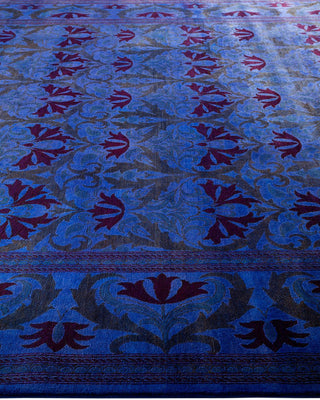 Vibrance, One-of-a-Kind Hand-Knotted Area Rug - Purple, 9' 3" x 12' 3" - Solo Rugs