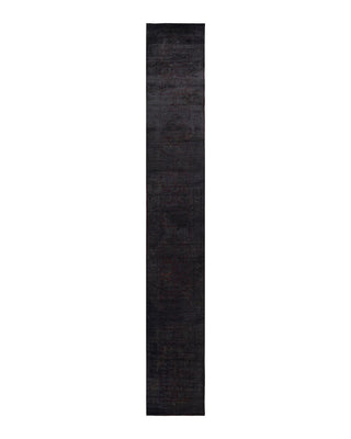 Vibrance, One-of-a-Kind Hand-Knotted Runner Rug - Brown, 2' 7" x 17' 9" - Solo Rugs