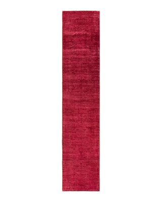 Vibrance, One-of-a-Kind Hand-Knotted Runner Rug - Pink, 3' 2" x 15' 6" - Solo Rugs