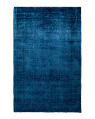 Vibrance, One-of-a-Kind Handmade Area Rug - Blue, 5' 1" x 7' 10" - Solo Rugs