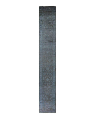 Vibrance, One-of-a-Kind Handmade Area Rug - Gray, 2' 4" x 16' 2" - Solo Rugs