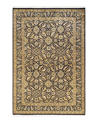 Traditional Mogul Brown Wool Area Rug 6' 1" x 9' 0" - Solo Rugs
