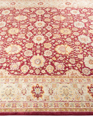 Traditional Mogul Purple Wool Area Rug 6' 2" x 9' 1" - Solo Rugs