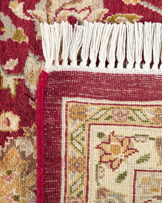 Traditional Mogul Purple Wool Area Rug 6' 2" x 9' 1" - Solo Rugs