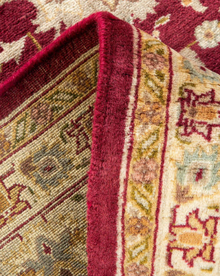 Traditional Mogul Purple Wool Area Rug 6' 2" x 9' 1" - Solo Rugs