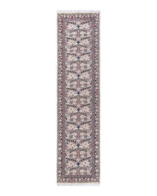 Traditional Mogul Ivory Wool Runner 2' 7" x 10' 4" - Solo Rugs