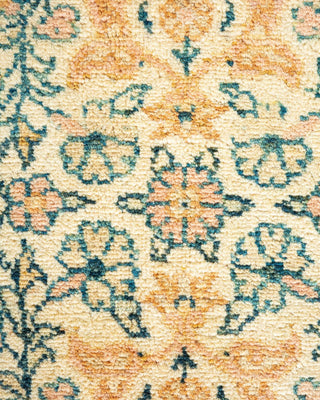 Traditional Mogul Ivory Wool Area Rug 6' 1" x 9' 0" - Solo Rugs