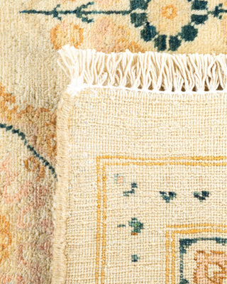 Traditional Mogul Ivory Wool Area Rug 6' 1" x 9' 0" - Solo Rugs