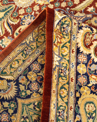 Traditional Mogul Orange Wool Area Rug 9' 2" x 12' 6" - Solo Rugs