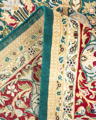 Traditional Mogul Green Wool Area Rug 8' 1" x 10' 4" - Solo Rugs