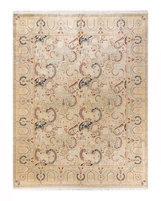 Traditional Mogul Ivory Wool Area Rug 8' 1" x 10' 5" - Solo Rugs