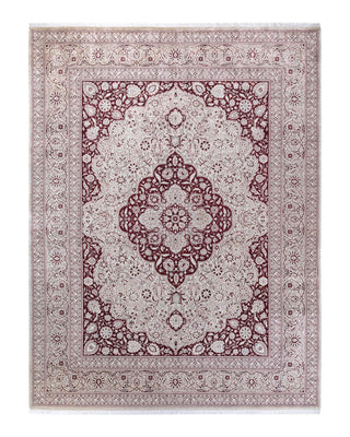 Traditional Mogul Orange Wool Area Rug 9' 2" x 12' 1" - Solo Rugs
