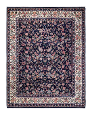 Traditional Mogul Blue Wool Area Rug 8' 1" x 10' 2" - Solo Rugs