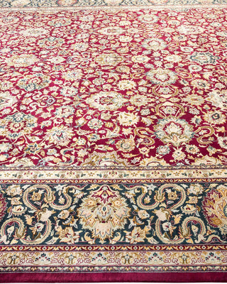 Traditional Mogul Purple Wool Area Rug 10' 5" x 13' 6" - Solo Rugs