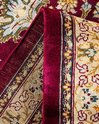 Traditional Mogul Purple Wool Area Rug 10' 5" x 13' 6" - Solo Rugs