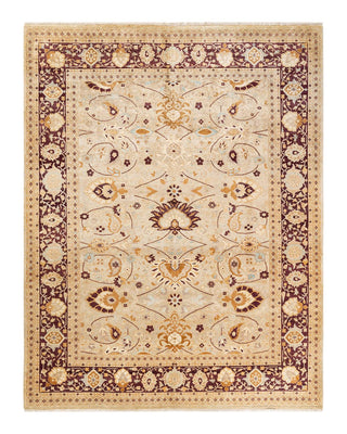 Traditional Mogul Ivory Wool Area Rug 8' 2" x 10' 4" - Solo Rugs