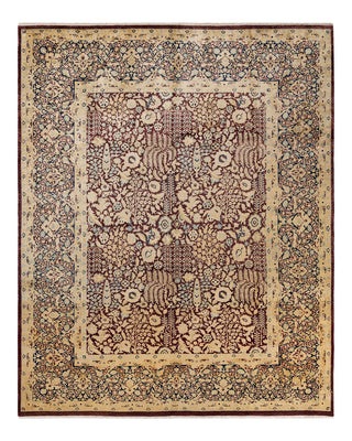 Traditional Mogul Red Wool Area Rug 8' 1" x 10' 2" - Solo Rugs